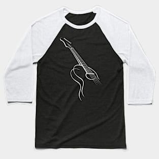 Lovely stylish acoustic guitar outline design Baseball T-Shirt